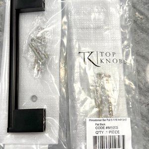Top Knobs Cabinet Princetonian Bar Pull 5-1/16 Inch Flat Black 19 available